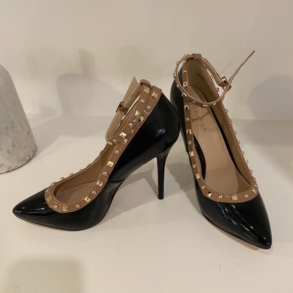 FIRM NW Pleaser black studded stilettos - Picture 3 of 7